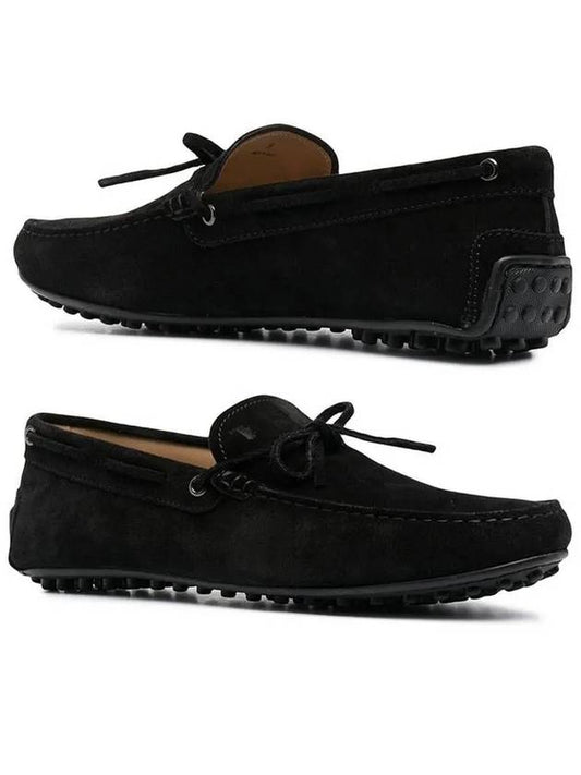 Men's City Gommino Suede Driving Shoes Black - TOD'S - BALAAN 2