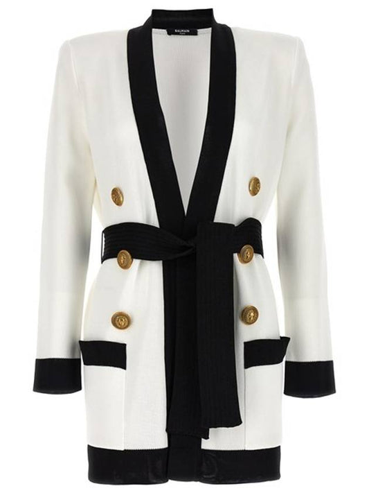 Button Relaxed fit Cardigan White - BALMAIN - BALAAN 2