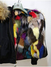 Mr Mrs Fur Multi Patch Fox Fur Lining Bomber Jacket Black 172BB067 - MR & MRS ITALY - BALAAN 5