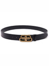 BB Logo Leather Belt Black - BALENCIAGA - BALAAN 5