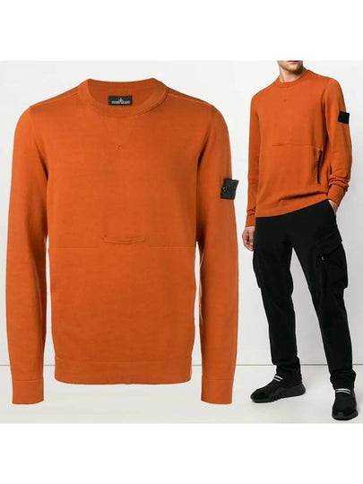 11Th Anniversary Wappen Project Crew Neck Knit Top Orange - STONE ISLAND - BALAAN 2