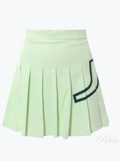 Women's Naomi Pleated Skirt Green - J.LINDEBERG - BALAAN 2