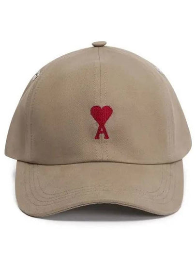 De Coeur Embroidery Ball Cap Khaki - AMI - BALAAN 2