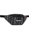 Woven Stripe Waist Bag Black - SUPREME - BALAAN 1