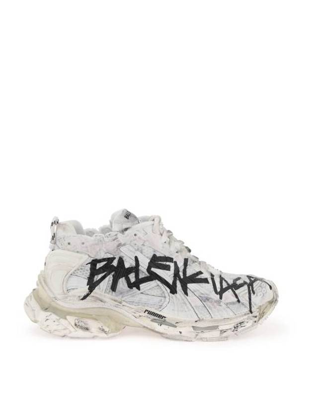 Runner Graffiti Low Top Sneakers White - BALENCIAGA - BALAAN 2