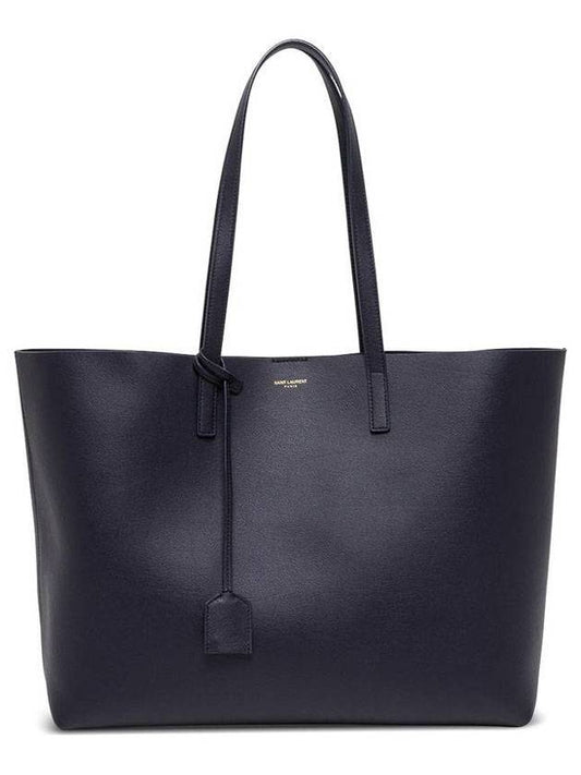 East West Shopper Tote Bag Navy - SAINT LAURENT - BALAAN 1