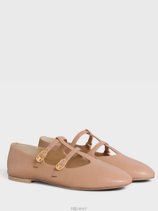 Les Double Strap Lambskin Ballerinas Pink - CELINE - BALAAN 2