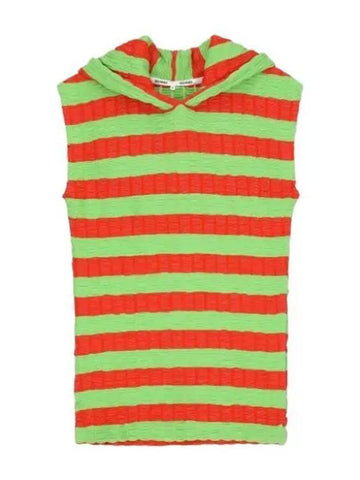 tank hood orange green striped t shirt hoodie - SUNNEI - BALAAN 1