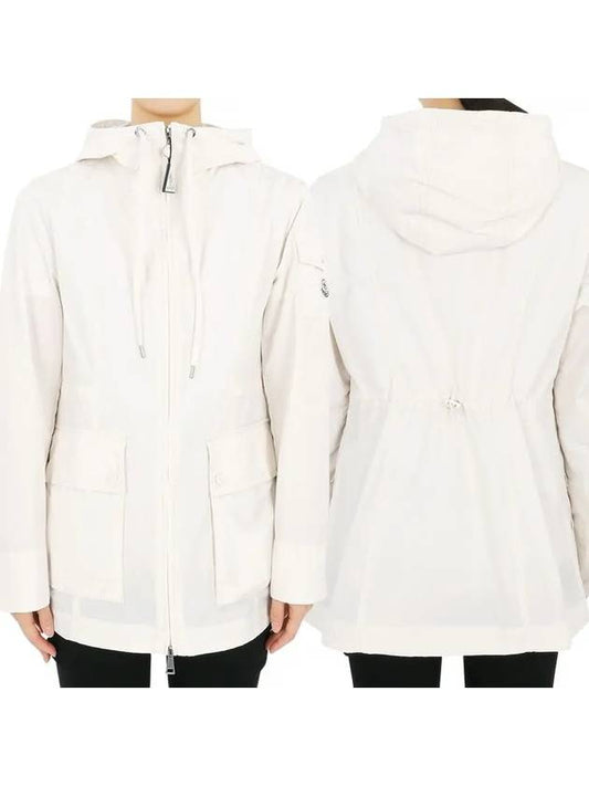 Women's LEANDRO Logo Patch Jacket White 1A00133 549P3 034 - MONCLER - BALAAN 1