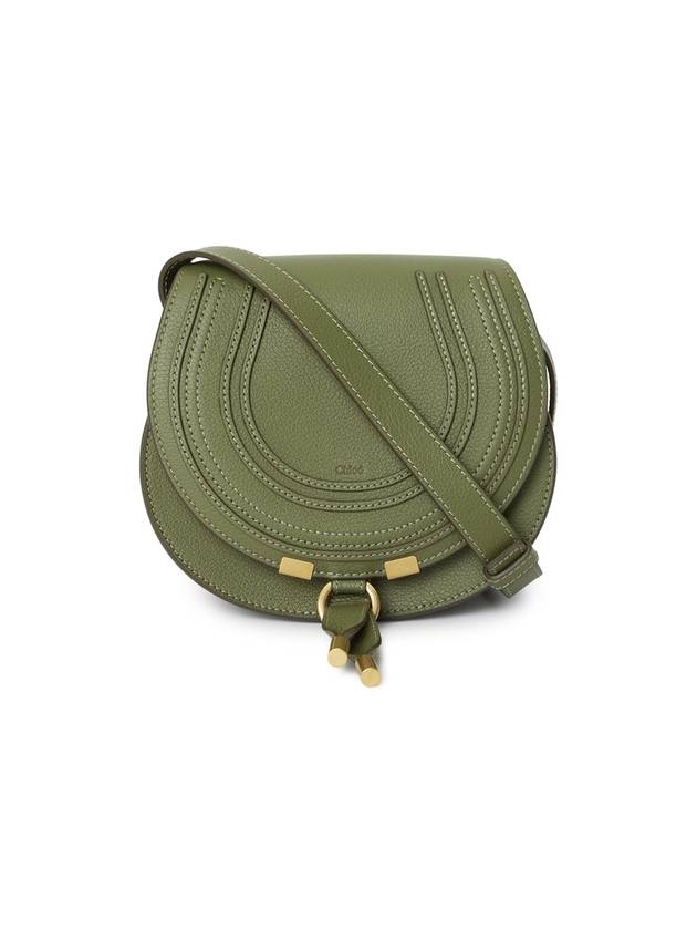 Marcie Saddle Small Grained Leather Cross Bag Green - CHLOE - BALAAN 1