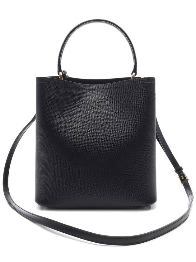 Pannier Saffiano Leather Medium Tote Bag Black - PRADA - BALAAN 5