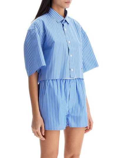 blue striped cotton shirt - HOMMEGIRLS - BALAAN 2