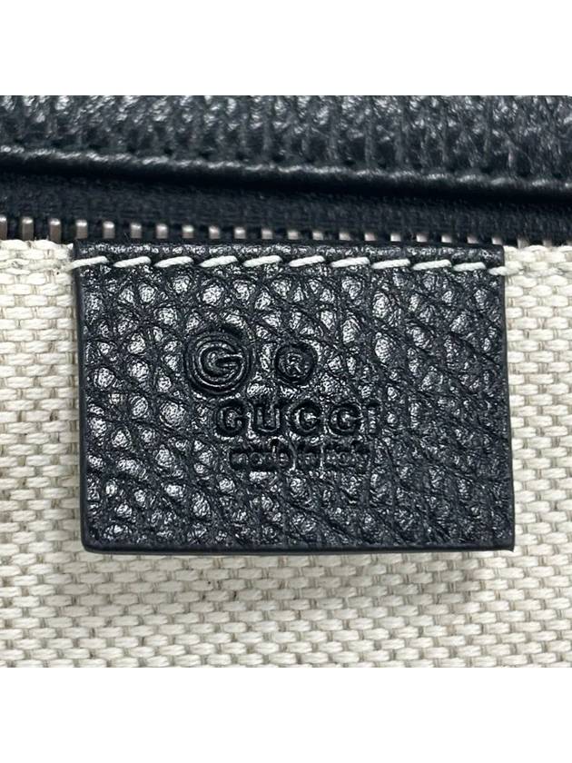 GG Logo Leather Square Chain Shoulder Bag Black - GUCCI - BALAAN 10