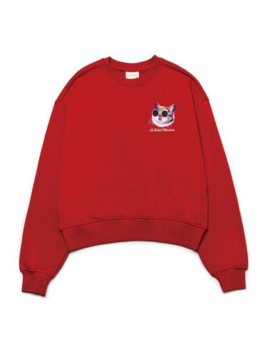 Brushed Options Mini Fancy Kitty Sweat Shirts RED - LE SOLEIL MATINEE - BALAAN 1