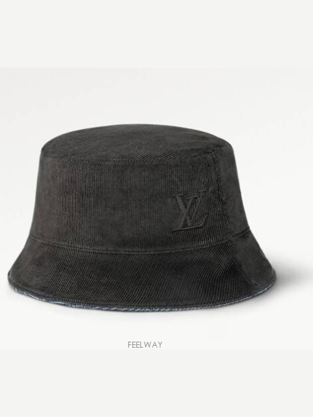 Men's Epi Monogram Reversible Bucket Hat Blue Brown - LOUIS VUITTON - BALAAN 3