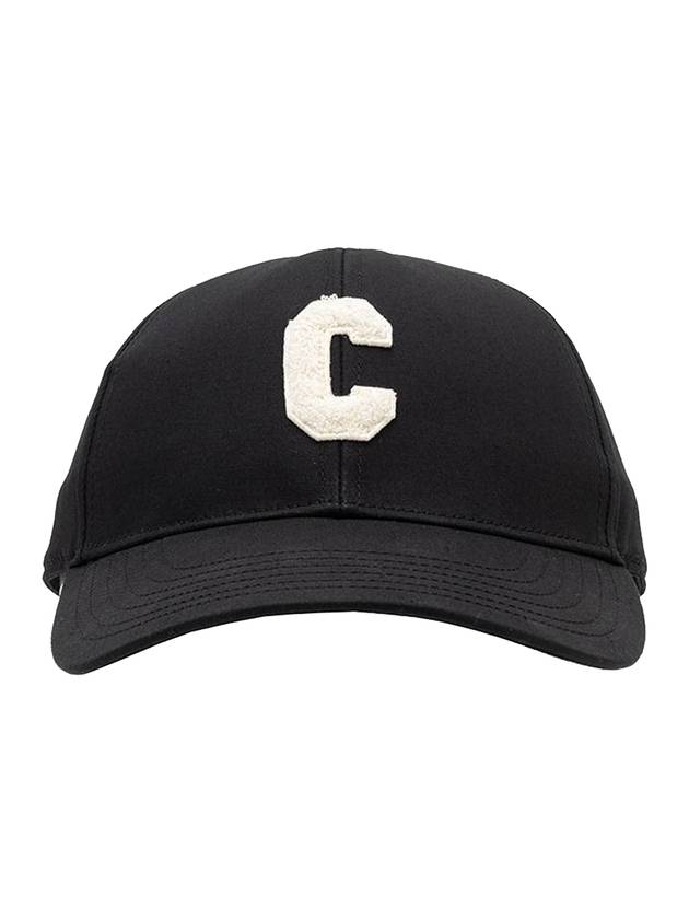 Initial C Patch Cotton Ball Cap Black - CELINE - BALAAN 1