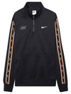 Men's NSW Repeat Half Zip Sweatshirt Black - NIKE - BALAAN 1