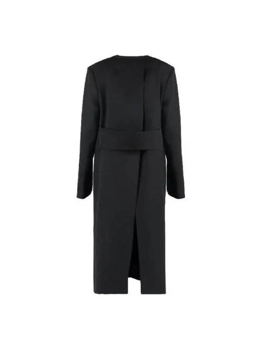 Women s Coat Collarless Back Slit Wool J02AA0106 J40103 001 - JIL SANDER - BALAAN 2