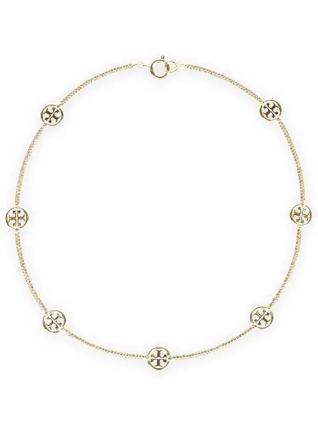 Miller Pave Necklace Smoky Topaz Gold - TORY BURCH - BALAAN 3