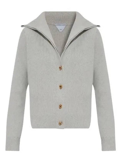 Compact Knot Button Wool Cardigan Moon - BOTTEGA VENETA - BALAAN 2