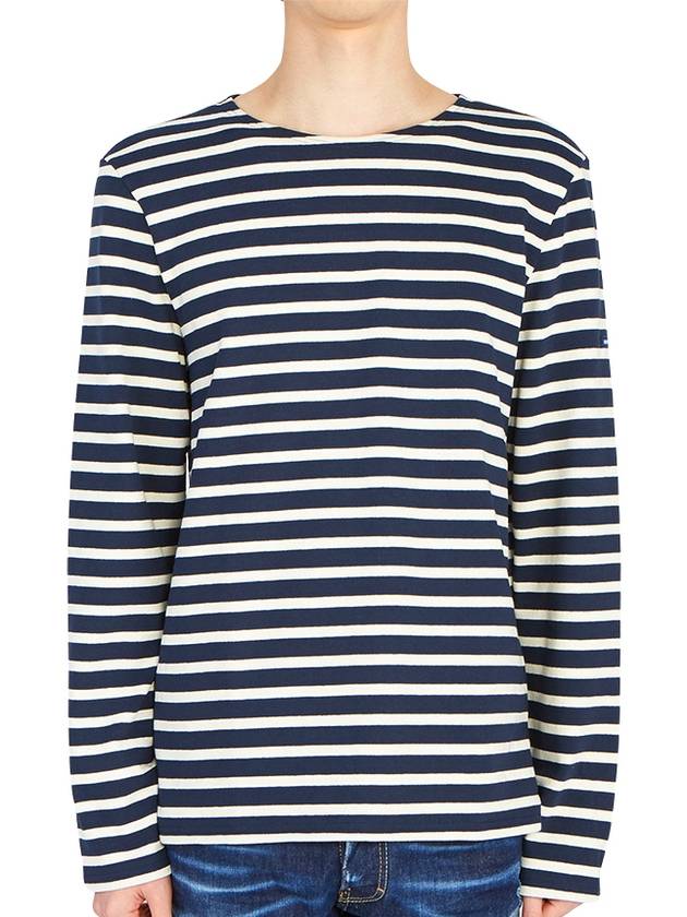 Meridien Modern Long Sleeve T-Shirt Ecru Marine - SAINT JAMES - BALAAN 3