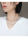 Necklace NAIAD Blue Lace Agate Stainless Steel Surgical - RUBATI - BALAAN 2