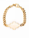 Logo Cross Chain Link Bracelet Gold - MARCELO BURLON - BALAAN 2