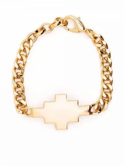 Logo Cross Chain Link Bracelet Gold - MARCELO BURLON - BALAAN 2