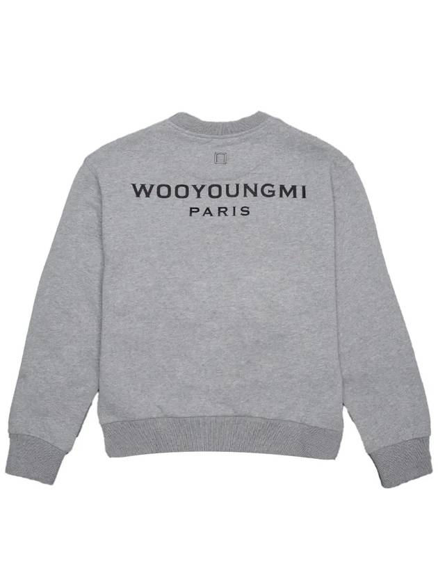 Women's Back Logo Sweatshirt Gray M241TS27734G - WOOYOUNGMI - BALAAN 1