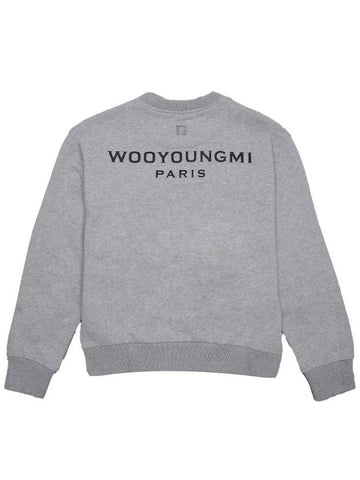 Women's Back Logo Sweatshirt Gray M241TS27734G - WOOYOUNGMI - BALAAN 1