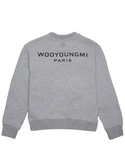 Women's Back Logo Sweatshirt Gray M241TS27734G - WOOYOUNGMI - BALAAN 1