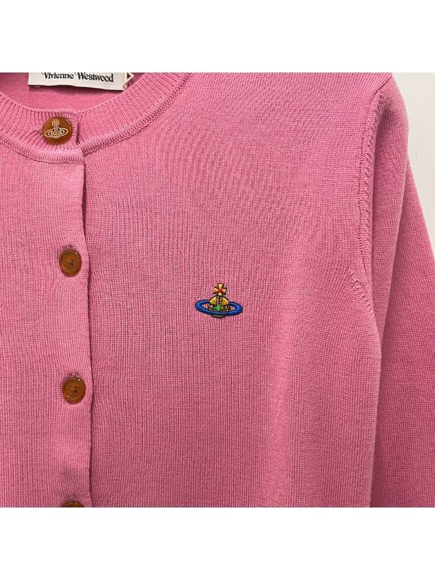 Bea Logo Wool Cardigan Pink - VIVIENNE WESTWOOD - BALAAN 6