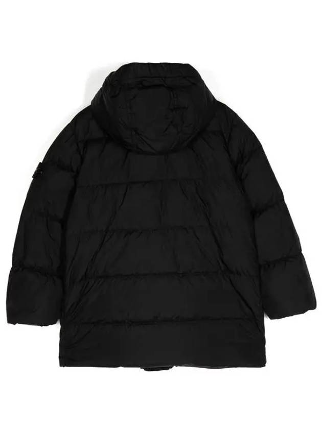 Kids Wappen Patch Down Long Padding Black - STONE ISLAND - BALAAN 4