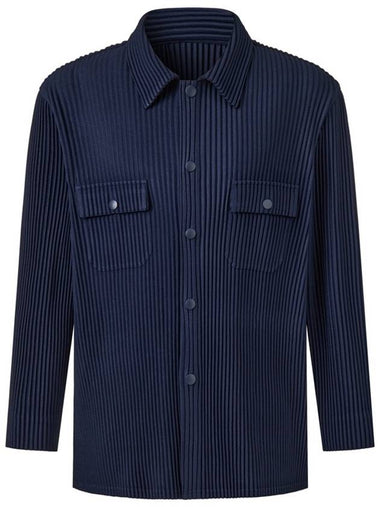 Men s Pleated Work Jacket Navy - MONPLISSE - BALAAN 1