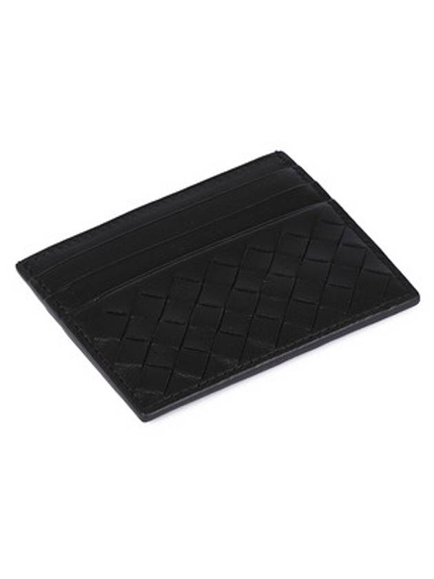 Intrecciato Weaving Card Wallet Black - BOTTEGA VENETA - BALAAN 4