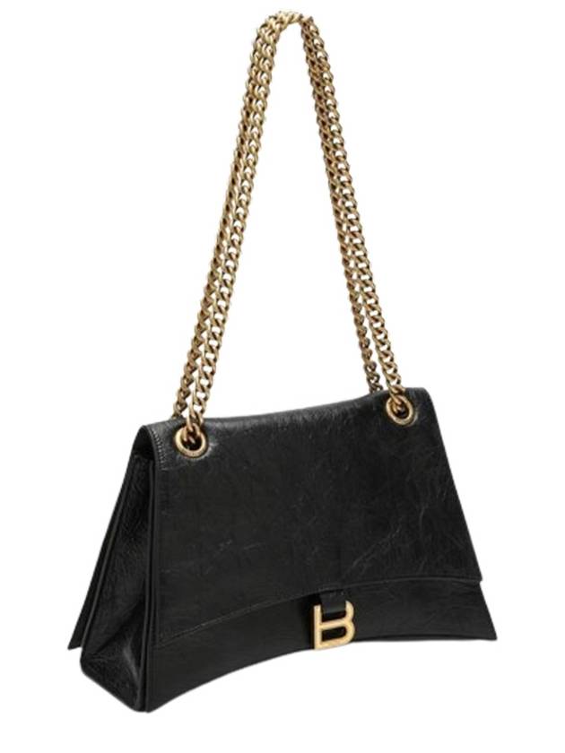 Crush Medium Shoulder Bag Black - BALENCIAGA - BALAAN 3