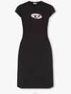 Women's D Angel Logo Cutout Short Dress Black - DIESEL - BALAAN 6