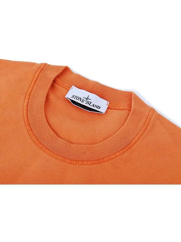 Wappen Patch Crew Neck Sweatshirt Orange - STONE ISLAND - BALAAN 4