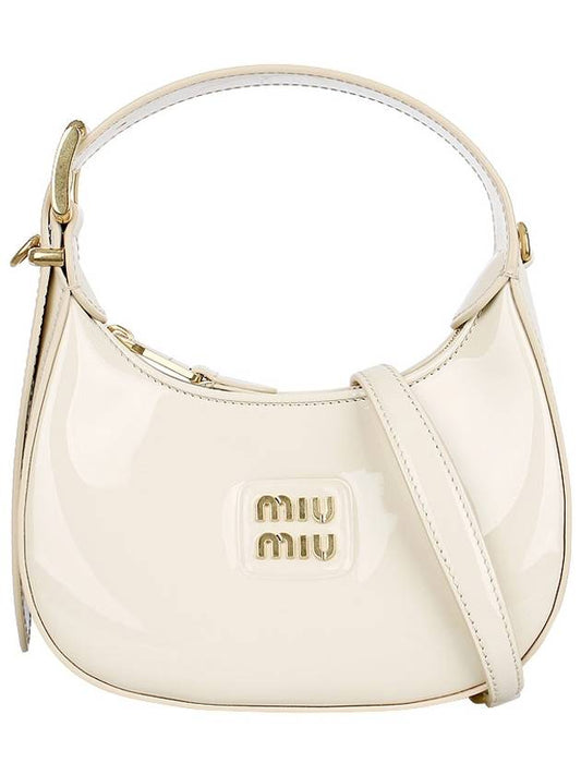 Logo Leather Hobo Shoulder Bag White - MIU MIU - BALAAN 2