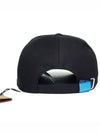 Monogram Motif Cotton Twill Ball Cap Black White - BURBERRY - BALAAN.