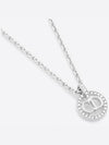 Claire D Rune Finish Metal Crystal Necklace Silver - DIOR - BALAAN 2