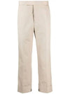 Typewriter Classic Backstrap Straight Pants Beige - THOM BROWNE - BALAAN 3