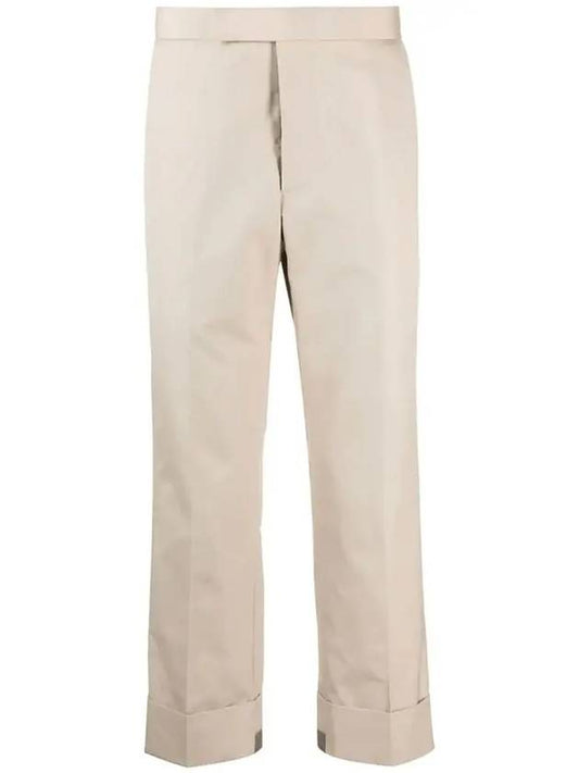 Typewriter Classic Backstrap Straight Pants Beige - THOM BROWNE - BALAAN 2