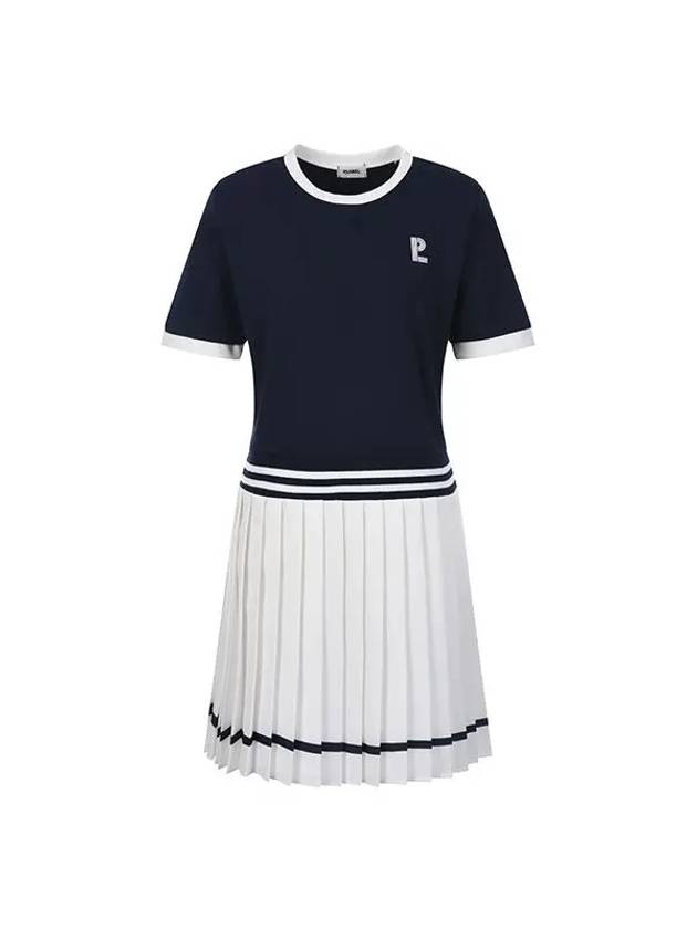 Color combination pleated tennis dress MW3AO100 - P_LABEL - BALAAN 8