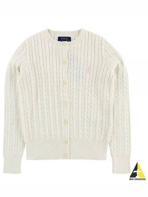 Ralph Lauren Polo Kids Cable 313543047012 WARM white cardigan adults can wear - RALPH LAUREN - BALAAN 1