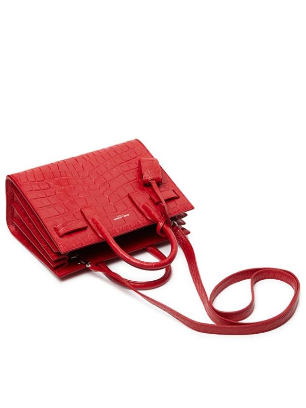 Sac de Jour Nano Bag Crocodile 398711 CS30N 6422 Red - SAINT LAURENT - BALAAN 5