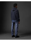 Metropolis Series Stretch Fleece Mixed Zip Up Hoodie Navy - CP COMPANY - BALAAN 9