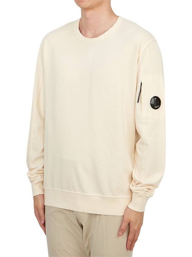 Light Fleece Sweatshirt Beige - CP COMPANY - BALAAN 3