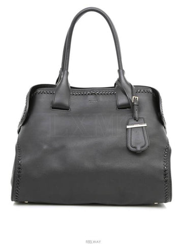 Black Stitch Cape Tote Shoulder Bag Cabas - TOD'S - BALAAN 1