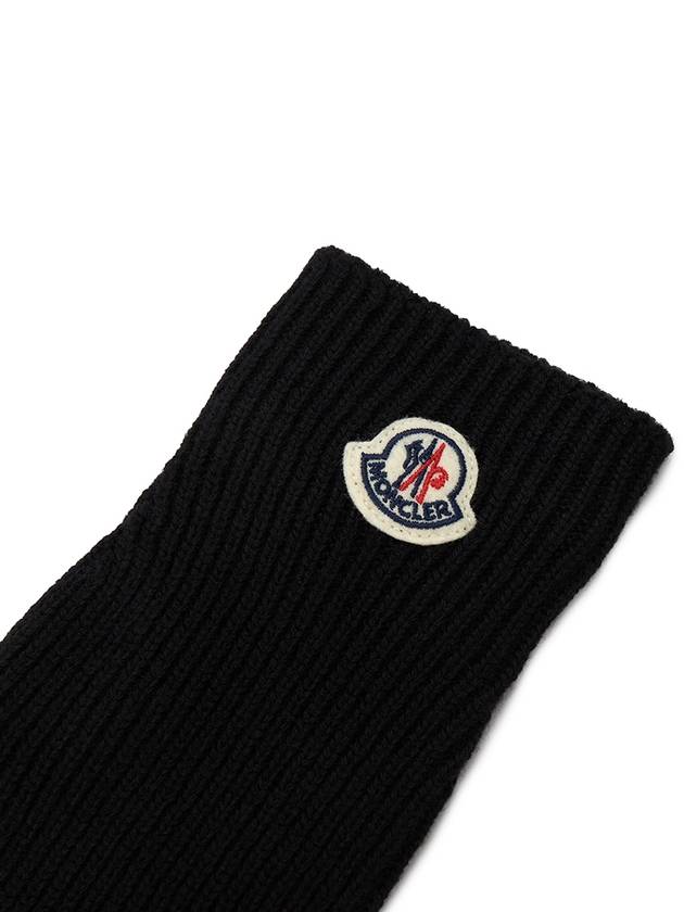 logo patch knit gloves - MONCLER - BALAAN 4